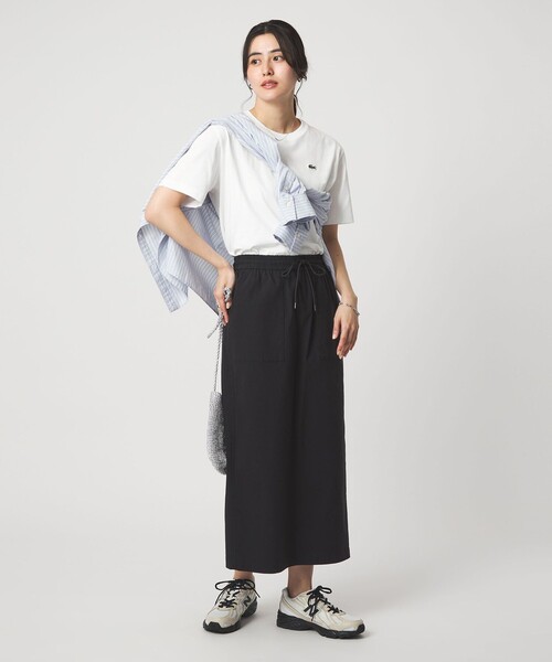 LACOSTE（ラコステ）の「＜LACOSTE＞ショートスリーブ Tシャツ（Tシャツ/カットソー・レディース・オフホワイト/ブラック/ライトピンク/ダークブラウン・36）」の11枚目の写真
