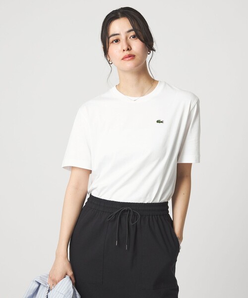 LACOSTE（ラコステ）の「＜LACOSTE＞ショートスリーブ Tシャツ（Tシャツ/カットソー・レディース・オフホワイト/ブラック/ライトピンク/ダークブラウン・36）」の13枚目の写真