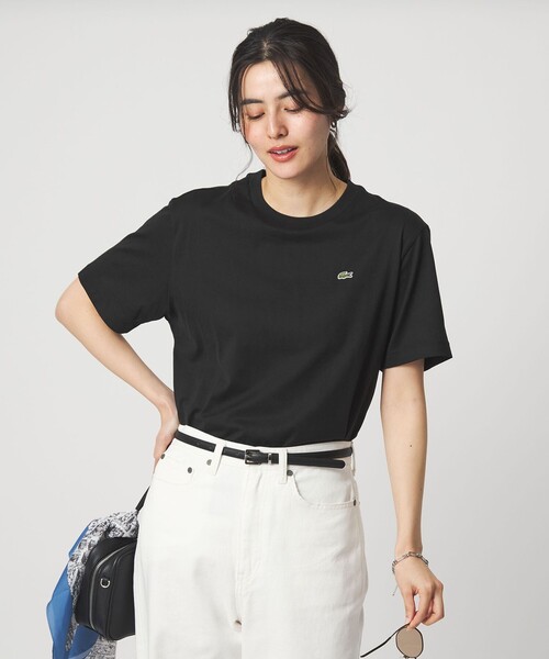 LACOSTE（ラコステ）の「＜LACOSTE＞ショートスリーブ Tシャツ（Tシャツ/カットソー・レディース・オフホワイト/ブラック/ライトピンク/ダークブラウン・36）」の14枚目の写真