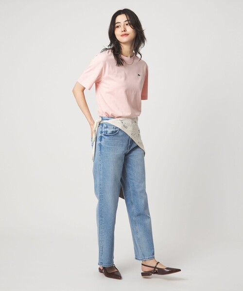 LACOSTE（ラコステ）の「＜LACOSTE＞ショートスリーブ Tシャツ（Tシャツ/カットソー・レディース・オフホワイト/ブラック/ライトピンク/ダークブラウン・36）」の21枚目の写真