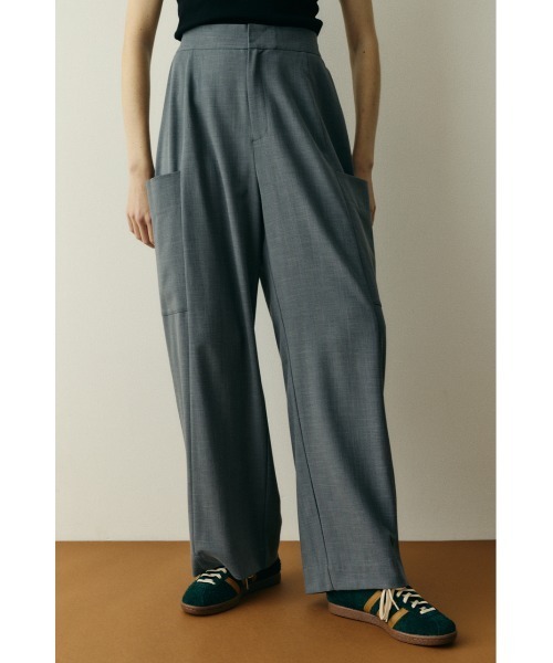 HeRIN.CYE(ヘリンドットサイ)の「Side big pocket pants サイドビッグポケットパンツ(その他パンツ・レディース・グレー/ブラック・38/36)」の1枚目の写真