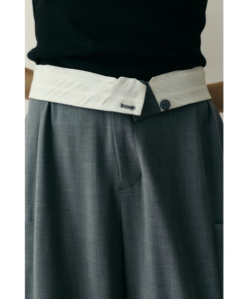 HeRIN.CYE(ヘリンドットサイ)の「Side big pocket pants サイドビッグポケットパンツ(その他パンツ・レディース・グレー/ブラック・38/36)」の12枚目の写真