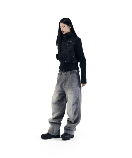 AAKAM(アーカム)の「Knitted Nylon Jacket (Black)(ナイロンジャケット・レディース・その他・1/2)」の3枚目の写真