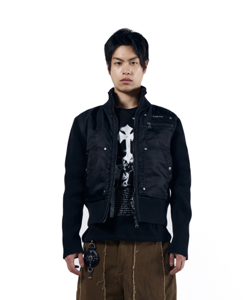 AAKAM(アーカム)の「Knitted Nylon Jacket (Black)(ナイロンジャケット・レディース・その他・1/2)」の4枚目の写真
