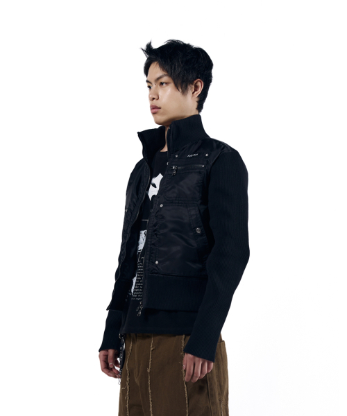 AAKAM(アーカム)の「Knitted Nylon Jacket (Black)(ナイロンジャケット・レディース・その他・1/2)」の5枚目の写真