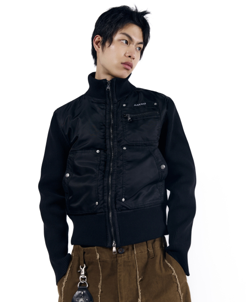 AAKAM(アーカム)の「Knitted Nylon Jacket (Black)(ナイロンジャケット・レディース・その他・1/2)」の8枚目の写真