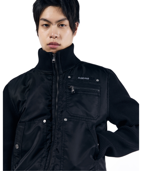 AAKAM(アーカム)の「Knitted Nylon Jacket (Black)(ナイロンジャケット・レディース・その他・1/2)」の9枚目の写真