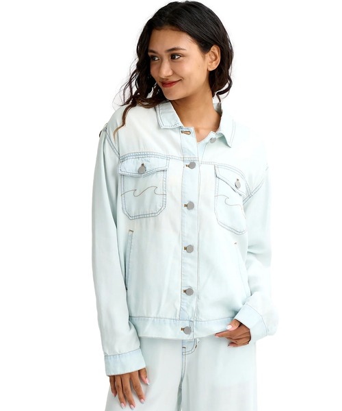 BILLABONG(ビラボン)の「BILLABONG/ビラボン レディース デニム ジャケット BG013752(デニムジャケット・レディース・ライトインディゴブルー・M)」の4枚目の写真