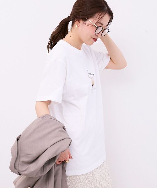 le.coeur blanc（ルクールブラン）の「Rue CAMBON TEE（Tシャツ/カットソー・レディース・ホワイト/ブラック・38）」の6枚目の写真