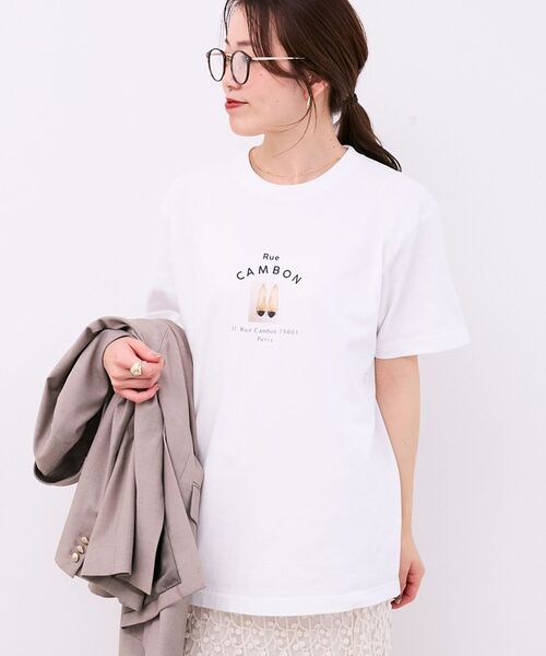 le.coeur blanc（ルクールブラン）の「Rue CAMBON TEE（Tシャツ/カットソー・レディース・ホワイト/ブラック・38）」の9枚目の写真