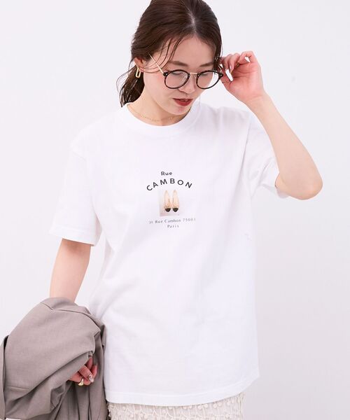 le.coeur blanc（ルクールブラン）の「Rue CAMBON TEE（Tシャツ/カットソー・レディース・ホワイト/ブラック・38）」の10枚目の写真