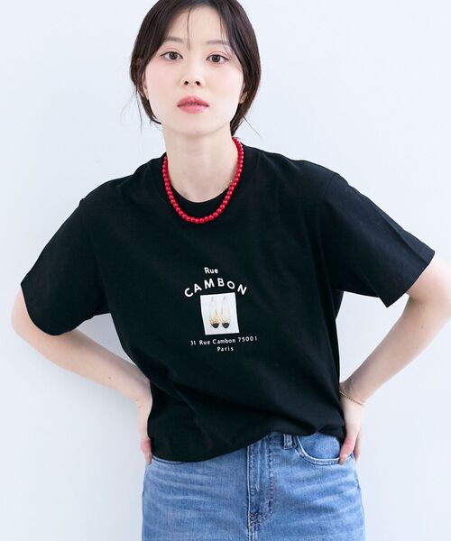 le.coeur blanc（ルクールブラン）の「Rue CAMBON TEE（Tシャツ/カットソー・レディース・ホワイト/ブラック・38）」の13枚目の写真