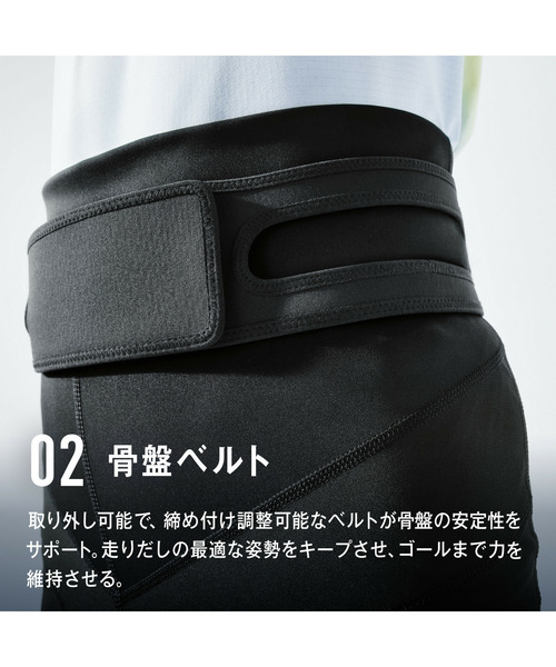 PUMA(プーマ)の「PUMA プーマ メンズ ランニング スピード ハーフタイツ 骨盤ベルト付 SPEED HA(レギンス/スパッツ・メンズ・ブラック・LARGE/SMALL/MEDIUM/X-LARGE)」の3枚目の写真