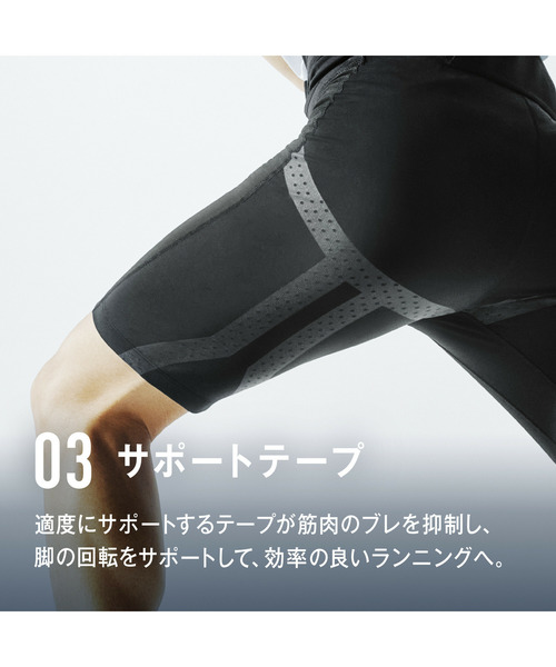 PUMA(プーマ)の「PUMA プーマ メンズ ランニング スピード ハーフタイツ 骨盤ベルト付 SPEED HA(レギンス/スパッツ・メンズ・ブラック・LARGE/SMALL/MEDIUM/X-LARGE)」の4枚目の写真