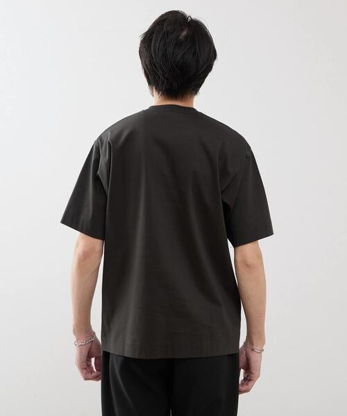 MEN'S MELROSE(メンズメルローズ)の「マーセライズドスムース ヘンリーネックTシャツ(Tシャツ/カットソー・メンズ・ホワイト/グリーン/チャコールグレー・2/4/3)」の6枚目の写真
