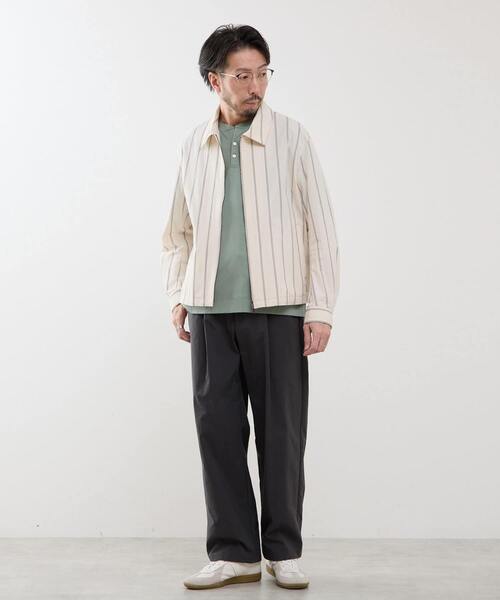 MEN'S MELROSE(メンズメルローズ)の「マーセライズドスムース ヘンリーネックTシャツ(Tシャツ/カットソー・メンズ・ホワイト/グリーン/チャコールグレー・2/4/3)」の20枚目の写真