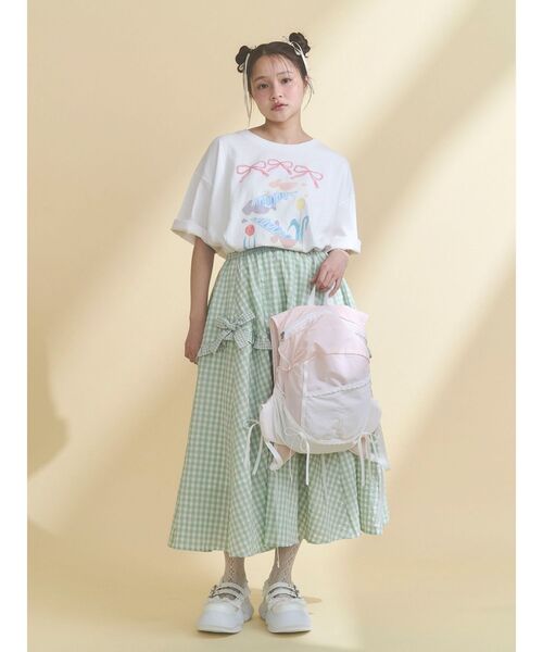 merry jenny（メリージェニー）の「Ribbon Daypack（バックパック/リュック・レディース・ブラック/ピンク/カーキ・FREE）」の7枚目の写真