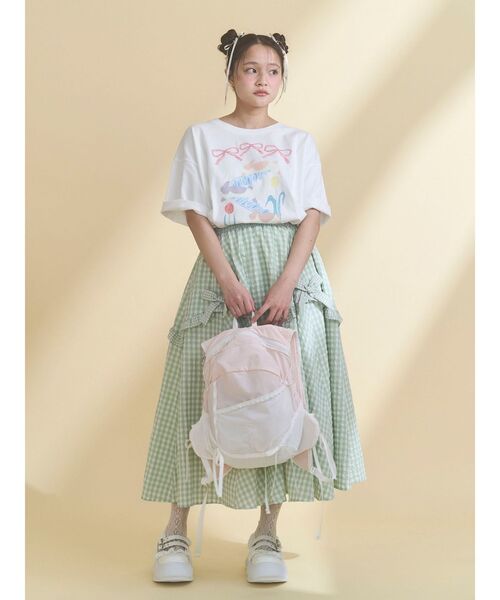 merry jenny（メリージェニー）の「Ribbon Daypack（バックパック/リュック・レディース・ブラック/ピンク/カーキ・FREE）」の8枚目の写真