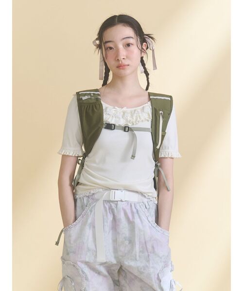 merry jenny（メリージェニー）の「Ribbon Daypack（バックパック/リュック・レディース・ブラック/ピンク/カーキ・FREE）」の15枚目の写真