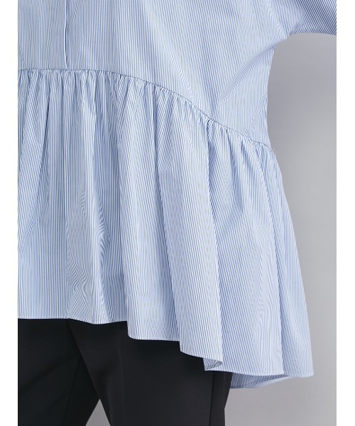 Mila Owen（ミラオーウェン）の「シャツ衿ギャザーチュニックブラウス（シャツ/ブラウス・レディース・ブルー/ホワイト/イエロー/ピンク・F）」の13枚目の写真