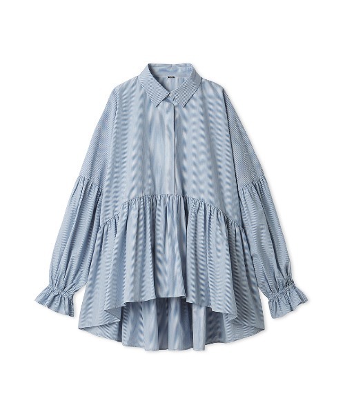 Mila Owen（ミラオーウェン）の「シャツ衿ギャザーチュニックブラウス（シャツ/ブラウス・レディース・ブルー/ホワイト/イエロー/ピンク・F）」の18枚目の写真