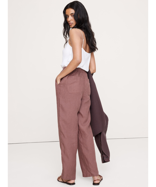 Banana Republic(バナナリパブリック)の「ゲッタウェイ ストレート レッグ プルオン リネン パンツ(その他パンツ・レディース・ブルー/ナチュラル/ブラウン/オリーブ/ブラック/ホワイト・XS/L/M/S)」の13枚目の写真