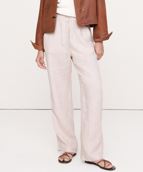 Banana Republic(バナナリパブリック)の「ゲッタウェイ ストレート レッグ プルオン リネン パンツ(その他パンツ・レディース・ブルー/ナチュラル/ブラウン/オリーブ/ブラック/ホワイト・XS/L/M/S)」の4枚目の写真