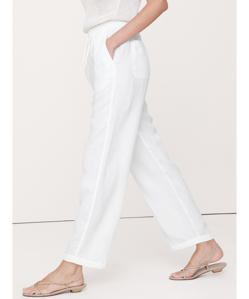 Banana Republic(バナナリパブリック)の「ゲッタウェイ ストレート レッグ プルオン リネン パンツ(その他パンツ・レディース・ブルー/ナチュラル/ブラウン/オリーブ/ブラック/ホワイト・XS/L/M/S)」の2枚目の写真