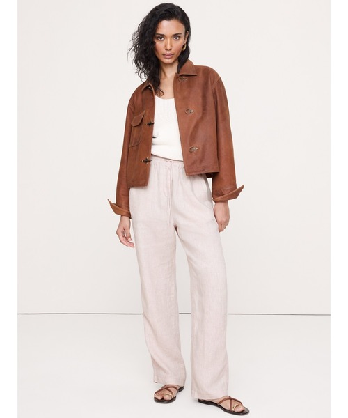 Banana Republic(バナナリパブリック)の「ゲッタウェイ ストレート レッグ プルオン リネン パンツ(その他パンツ・レディース・ブルー/ナチュラル/ブラウン/オリーブ/ブラック/ホワイト・XS/L/M/S)」の10枚目の写真