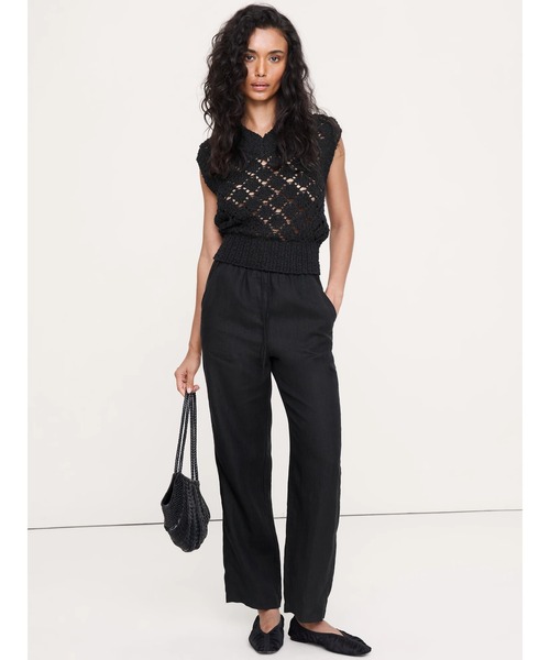 Banana Republic(バナナリパブリック)の「ゲッタウェイ ストレート レッグ プルオン リネン パンツ(その他パンツ・レディース・ブルー/ナチュラル/ブラウン/オリーブ/ブラック/ホワイト・XS/L/M/S)」の11枚目の写真