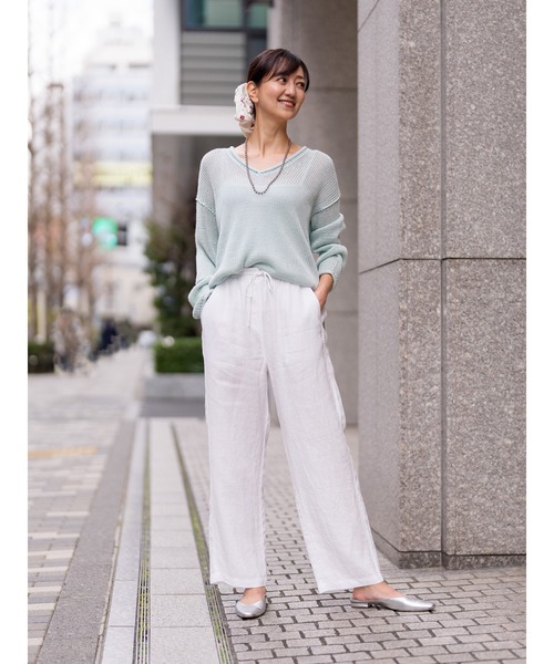 Banana Republic(バナナリパブリック)の「ゲッタウェイ ストレート レッグ プルオン リネン パンツ(その他パンツ・レディース・ブルー/ナチュラル/ブラウン/オリーブ/ブラック/ホワイト/ダークブラウン/ネイビー/イエロー・XS/L/M/S)」の16枚目の写真