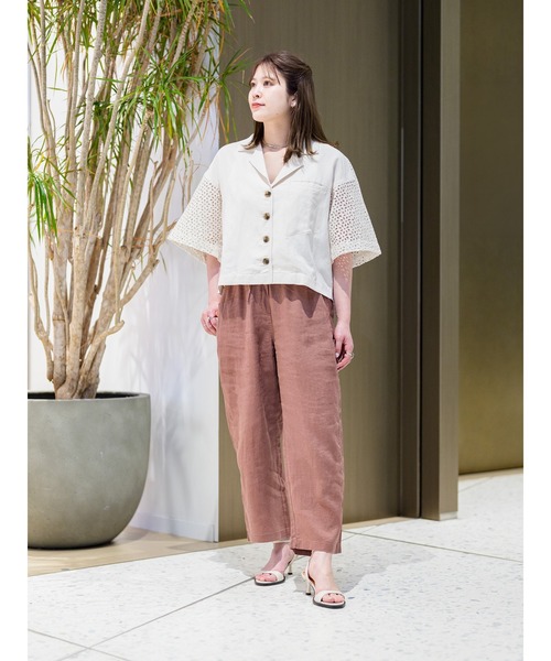 Banana Republic(バナナリパブリック)の「ゲッタウェイ ストレート レッグ プルオン リネン パンツ(その他パンツ・レディース・ブルー/ナチュラル/ブラウン/オリーブ/ブラック/ホワイト/ダークブラウン/ネイビー/イエロー・XS/L/M/S)」の17枚目の写真