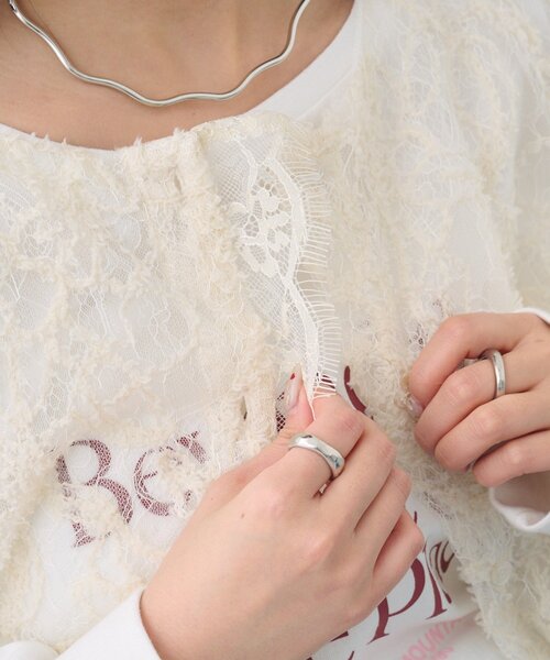 mystic（ミスティック）の「マルチWAYレースレイヤードジャケット（その他アウター・レディース・アイボリー/キャメル・2/1）」の7枚目の写真
