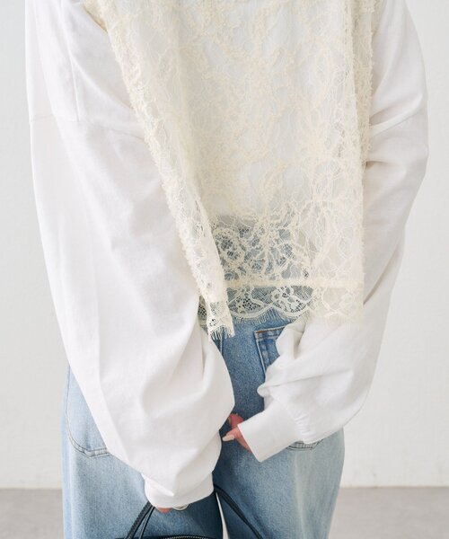 mystic（ミスティック）の「マルチWAYレースレイヤードジャケット（その他アウター・レディース・アイボリー/キャメル・2/1）」の9枚目の写真