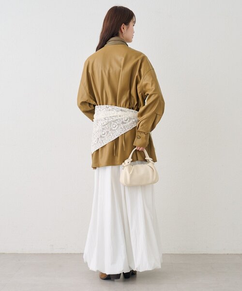 mystic（ミスティック）の「マルチWAYレースレイヤードジャケット（その他アウター・レディース・アイボリー/キャメル・2/1）」の12枚目の写真