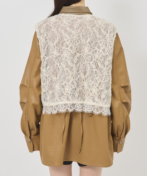 mystic（ミスティック）の「マルチWAYレースレイヤードジャケット（その他アウター・レディース・アイボリー/キャメル・2/1）」の15枚目の写真