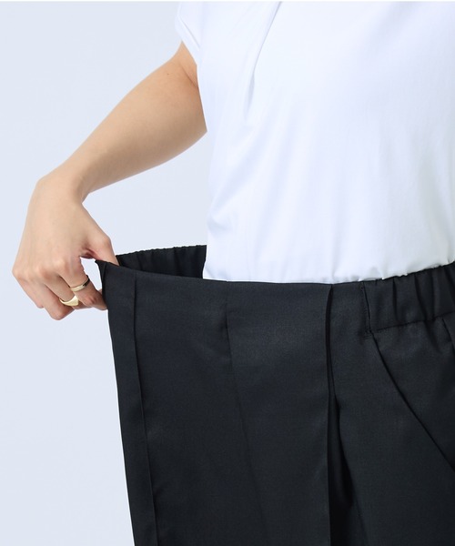 SABRINA(サブリナ)の「SABRINA/サブリナ テーパードストレッチパンツ アンクル丈 長時間履いてもウエストをしめつけない(その他パンツ・レディース・ネイビー/ブラック/ライトベージュ・MEDIUM/LARGE)」の7枚目の写真