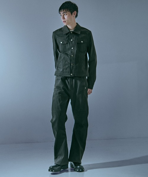 CONZ（コンズ）の「tracker jacket/トラッカージャケット/デニムジャケット/NVRFRGT（デニムジャケット・メンズ・ブラック/ダークグレー・1/2/3）」の5枚目の写真