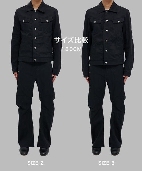 CONZ（コンズ）の「tracker jacket/トラッカージャケット/デニムジャケット/NVRFRGT（デニムジャケット・メンズ・ブラック/ダークグレー・1/2/3）」の6枚目の写真