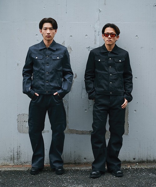 CONZ（コンズ）の「tracker jacket/トラッカージャケット/デニムジャケット/NVRFRGT（デニムジャケット・メンズ・ブラック/ダークグレー・1/2/3）」の7枚目の写真