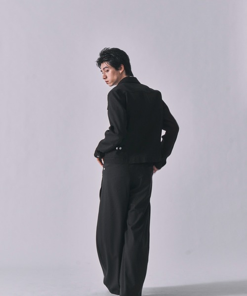 CONZ（コンズ）の「tracker jacket/トラッカージャケット/デニムジャケット/NVRFRGT（デニムジャケット・メンズ・ブラック/ダークグレー・1/2/3）」の9枚目の写真