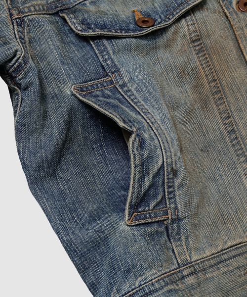 SUGARHILL(シュガーヒル)の「FADED LAPEL DENIM JACKET(デニムジャケット・メンズ・インディゴブルー・1/2)」の6枚目の写真