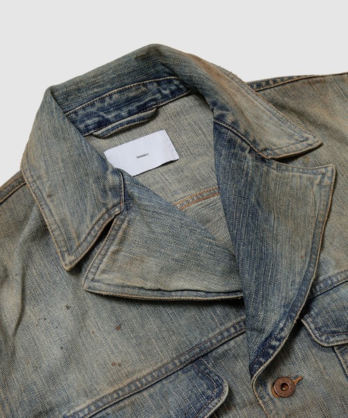 SUGARHILL(シュガーヒル)の「FADED LAPEL DENIM JACKET(デニムジャケット・メンズ・インディゴブルー・1/2)」の3枚目の写真