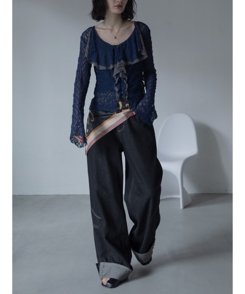 VACANCY(ヴァカンシー)の「アシンメトリートングサンダル(サンダル・レディース・ブラック/シルバー・LARGE/MEDIUM)」の22枚目の写真