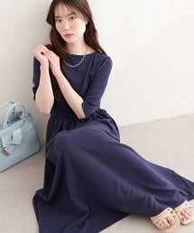 natural couture | リブカットソーワンピース(ワンピース)