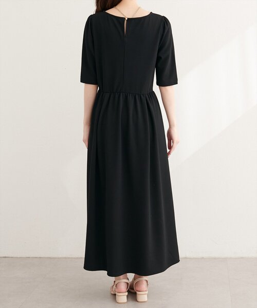 natural couture（ナチュラルクチュール）の「リブカットソーワンピース（ワンピース・レディース・ブラック/ライトベージュ/ネイビー/ラベンダー・FREE）」の21枚目の写真