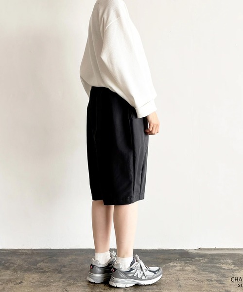 HARVESTY(ハーベスティ)の「HARVESTY / ハーベスティ EASY CIRCUS SHORTS NYLON TUSSAH ナイロンタッサー ショートサーカスパンツ(その他パンツ・レディース・アイボリー/チャコールグレー/ピンク・1/2)」の14枚目の写真