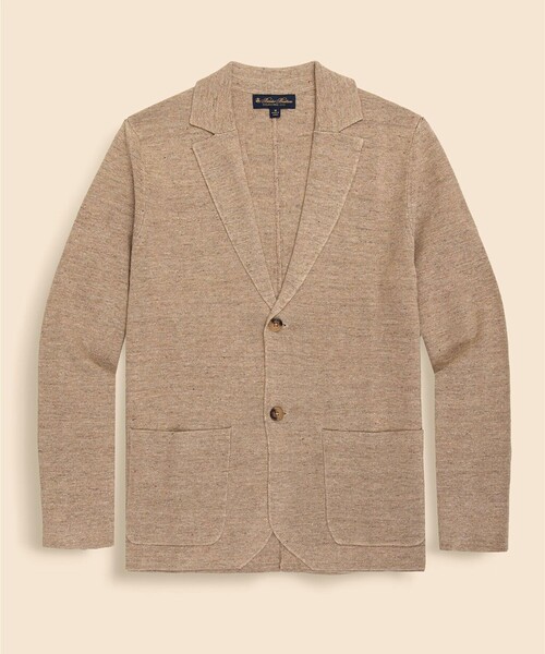 BROOKS BROTHERS(ブルックスブラザーズ)の「リネン/コットン ニットジャケット(カーディガン/ボレロ・メンズ・カーキ・LARGE/MEDIUM/SMALL/X-LARGE)」の1枚目の写真