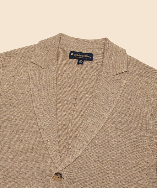 BROOKS BROTHERS(ブルックスブラザーズ)の「リネン/コットン ニットジャケット(カーディガン/ボレロ・メンズ・カーキ・LARGE/MEDIUM/SMALL/X-LARGE)」の2枚目の写真