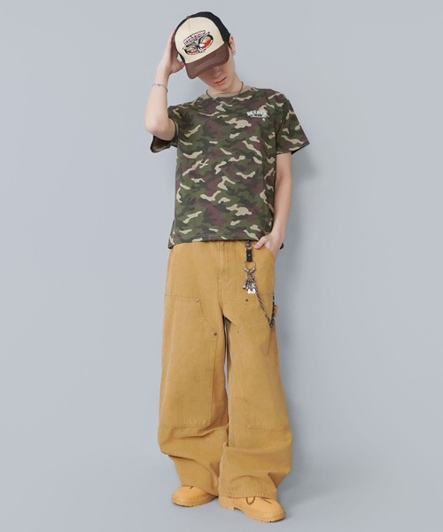 SPINNS（スピンズ）の「8ボールバックプリント半袖Tシャツ/サガラ刺繍ロゴ/ワンポイント/レギュラー丈（Tシャツ/カットソー・メンズ・ホワイト/ピンク/ブラック系その他/ウッドランド・ONESIZE）」の17枚目の写真